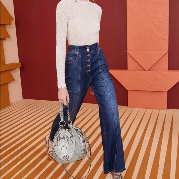 Ulla Johnson Billie Pant - size 6 - dark denim jean with button fly - Picture 2 of 7